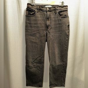 Abercrombie Curve Love Ultra High Rise Ankle Straight Jeans - Black - Size 10S